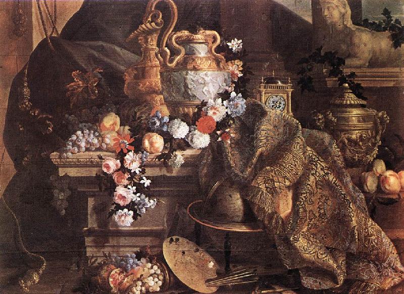 MONNOYER, Jean-Baptiste Still-Life of Flowers and Fruits Sweden oil painting art